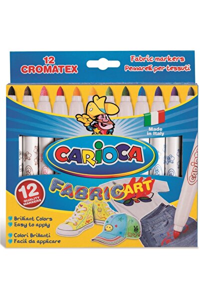 CARIOCA for textiles, thick tip 6mm, 12 colors/box, CromaTex
