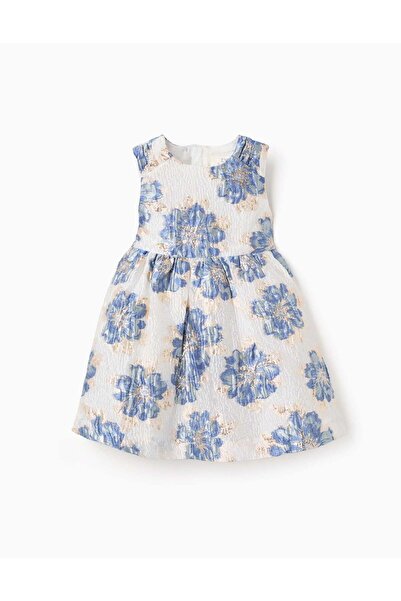 Ziddy فستان جاكار من البوليستر، أصفر، مقاس 12/18 شهرًا