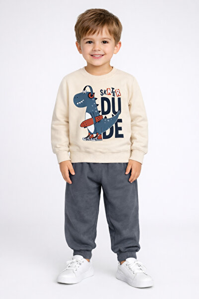 mb kids Dinazor Printed Boy's 2-Strap m Transitional Tracksuit Set