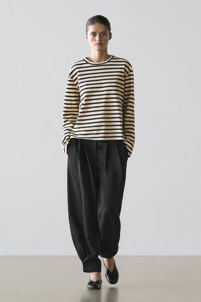 Massimo Dutti Dökümlü şalvar pantolon