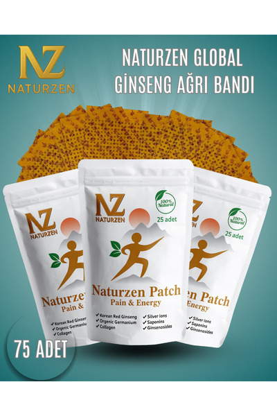 NATURZEN GLOBAL Ginseng Ağrı Bandı Hızlı, Etkili, Doğal, Bitkisel Rahatlatıcı...