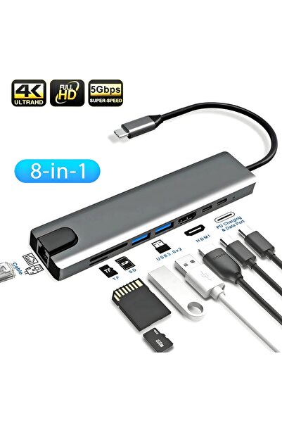 EBG Elektronik Macbook Pro Air Usb Type-c Hub Dönüştürücü Çevirici Çoklayıcı ...