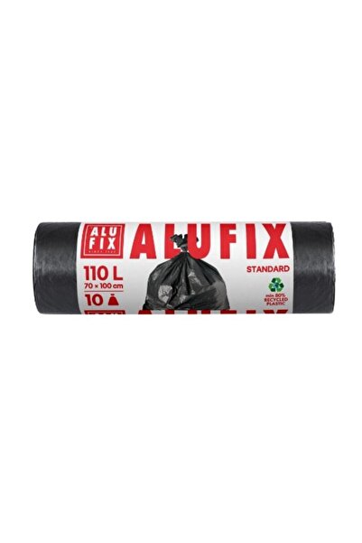 alufix Garbage bags 110L, 10 pcs, black, 70x100cm