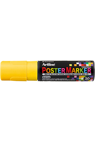 artline Marker pentru poster ARTLINE, corp plastic, varf tesit 20mm - galben