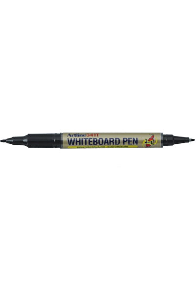 artline 541T whiteboard marker, double-ended - round tips 0.4mm/1.0mm - black