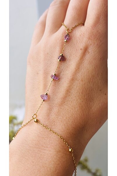 By Song Aksesuar Steel Chain Natural Stone Shahmeran Bracelet