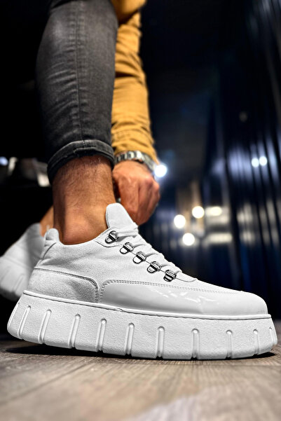 BASOLES White Men's Sports Shoes Casual Sneaker Lace-Up Comfortable Walking S...