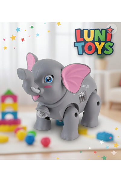 My Music Illuminated Walking Grey Elephant Friend Night Light Battery Operated Educational Toy