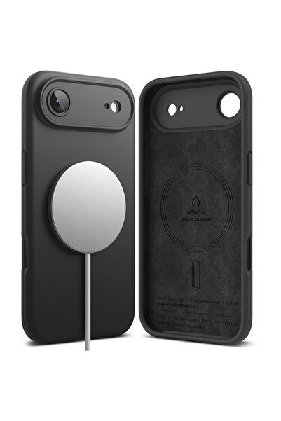 Ringke Husa pentru iPhone 17 Air - Silicone Magnetic MagSafe - Black