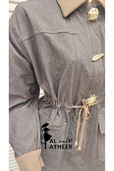 ALATHEER FASHION طقم بنطلون جنز ياقه كم