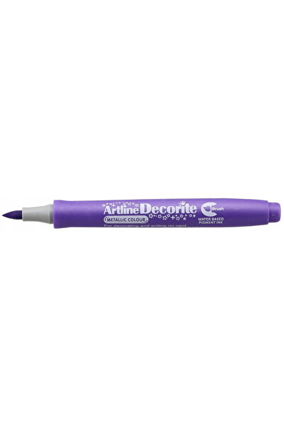 artline Marker Decorite, varf flexibil (tip pensula) - mov metalizat