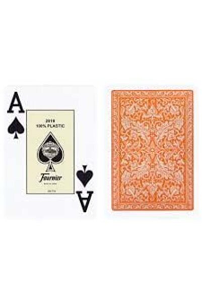 FOURNİER – 2818 Cărți de joc Casino 2 Jumbo Index (Verde / Portocaliu)