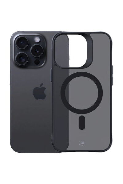 3MK Husa MagSafe pentru Apple iPhone 14 Pro, 3MK, Smoke MagCase, Neagra