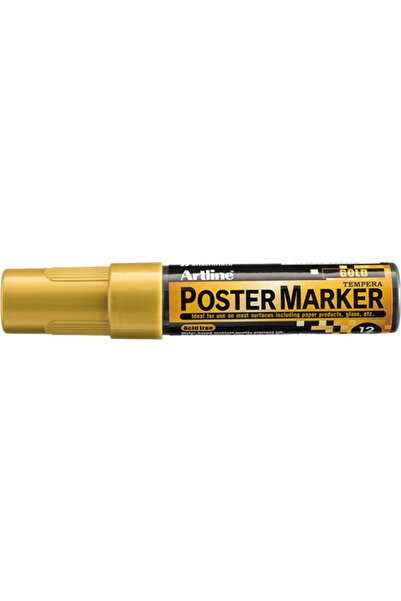 artline Marker pentru poster ARTLINE, corp plastic, varf tesit 12mm - auriu