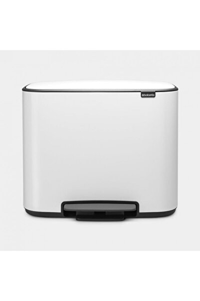 Brabantia Bo Pedal 3x11L, Stainless Steel, White