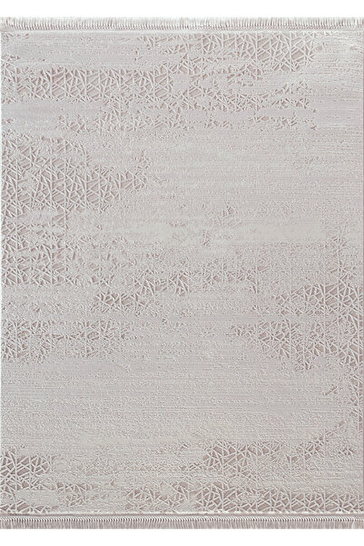 Flora TOZUMaz Bej Milyon Point Akrilik Halı, 11 mm Hav Modern Desenli, Uzun Ö...