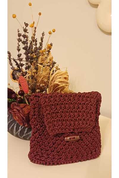 ŞEHRAZAT HANDMADE TASARIM حقيبة مكياج محبوكة يدويًا بحجم ميدي