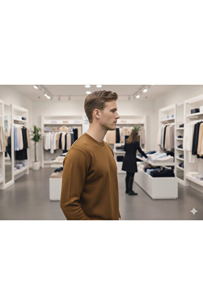 ATKGİYİM سويت شيرت رجالي من قماش سيلانيك مقاوم للبقع برقبة دائرية (أعلى أداء ...