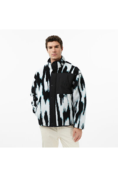 Calvin Klein Jacquard 3 Sherpa Erkek Siyah Sweatshirt