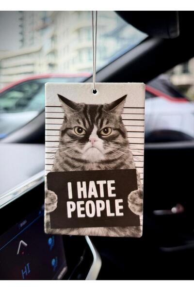 Duftpalm I HATE PEOPLE KEDİ TASARIMLI EĞLENCELİ ARAÇ KOKUSU VE OTO AKSESUARI