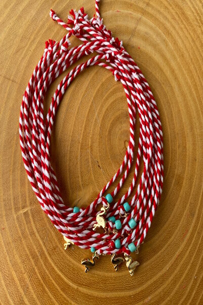 Shepidi 10-Piece Gold Stork Object Marteniçka Lucky Bracelet