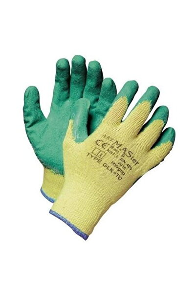 Fridrich&Fridrich Gloves with rubber film on the palm HS-04-002, size 10, green