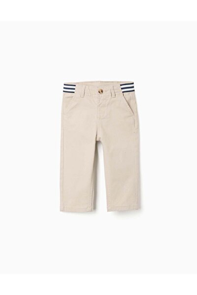 Ziddy بنطال تشينو من قماش التويل، بيج فاتح، SMS