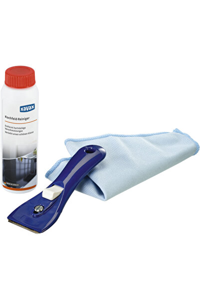 Xavax Kit de curățare a plitei, 3 componente, soluție de curățat, racletă, la...