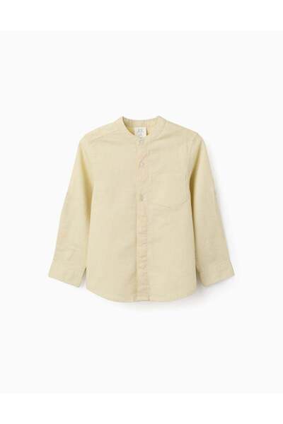 Ziddy LS SHIRT LINEN MAO, LIGHT YELLOW, 11/12