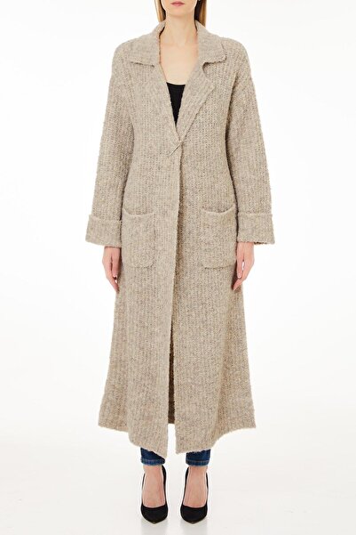 liu.jo Bej Fitilli Triko Uzun Hırka