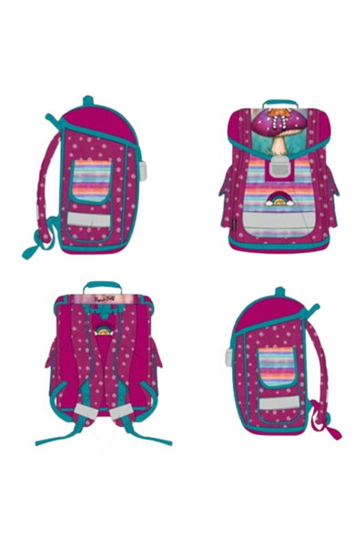 Gorjuss Ergonomic school backpack, metal closure - Faerie Folk