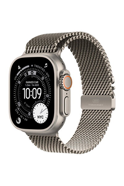Apple Watch Ultra 3 Titanium Milanese Nature Band M 1.98 inch