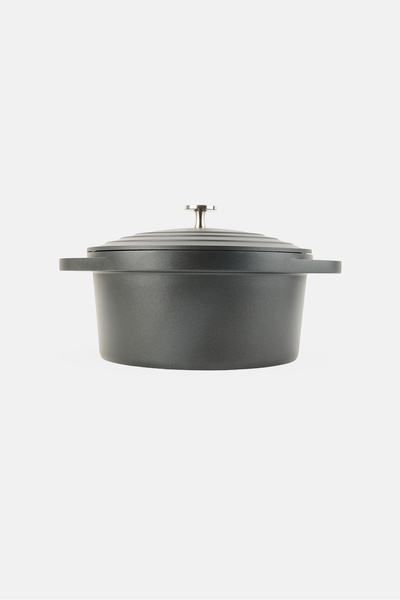 Catherine Malandrino Cast Aluminum Casserole With Non-Stick Coating, Dark Grey