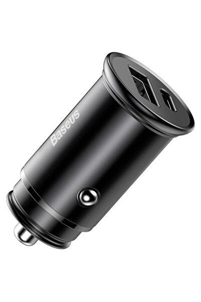 Baseus Circular metal, 1 x USB Output 5V/3.1A and 1 x USB Type-C, 30W total b...