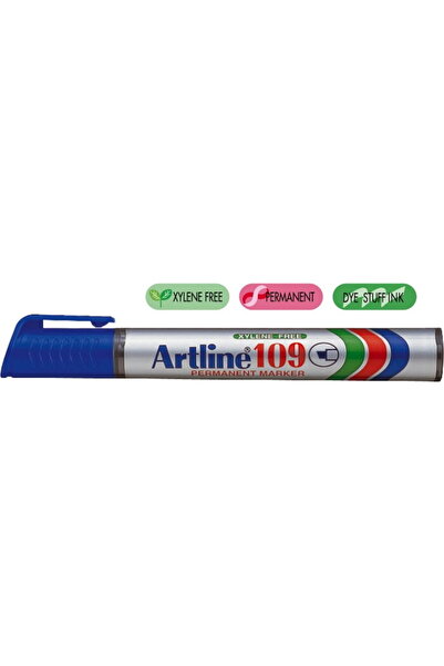artline Permanent marker 109, plastic body, beveled tip 2.0-5.0mm - blue