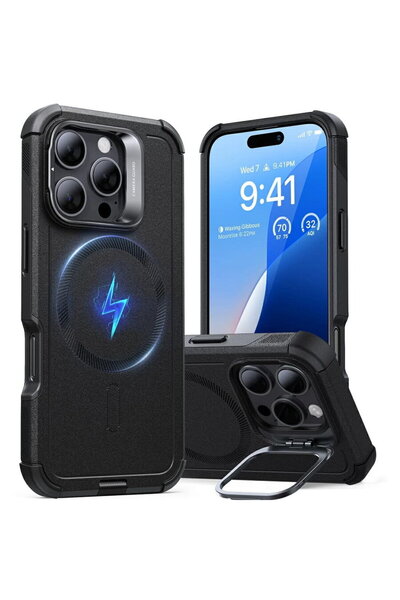 ESR Husa pentru iPhone 16 Pro Max - Cyber Armor Kickstand - Black