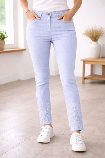 Org Marka Store Bonita 580 5 Cep Dar Paca Ustu Islemeli Tasli Pants