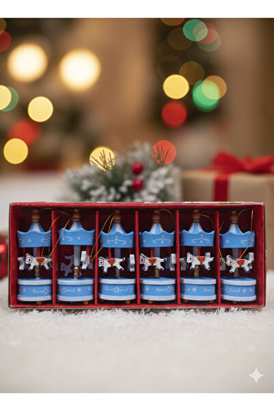 Hediye Paketim 6 Adet 3x7.5cm Minik Atlı Karınca Süsler, Mavi, Sevimli ve Ren...