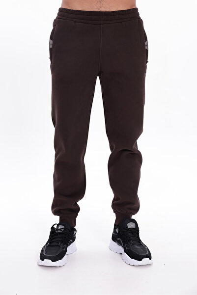 Rowinger 3 Thread Thick Textured Zipper Pocket Ribbed Cuff Men's Sweatpants