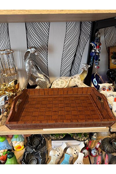 Atak Hediyelik Leather-Covered Coffee and Tea Tray 40X27 cm