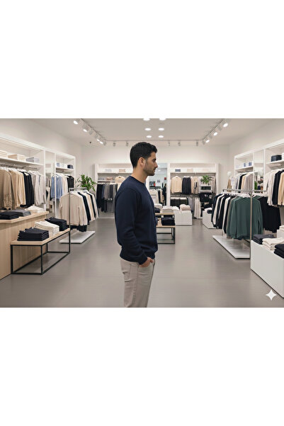 ATKGİYİM سويت شيرت رجالي من قماش سيلانيك مقاوم للبقع برقبة دائرية (أعلى أداء ...