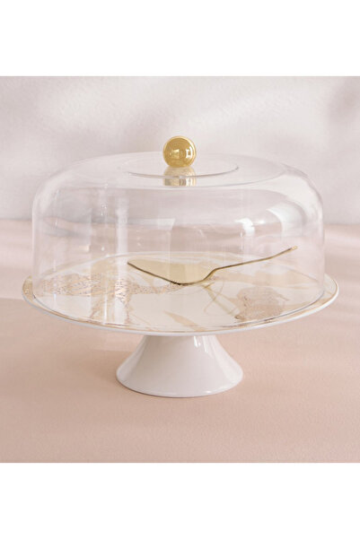 Generic Badawi Domed Cake Stand with Server - 29 cm