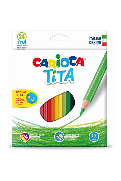 CARIOCA Tita colored pencils, hexagonal, flexible, 24 colors/box