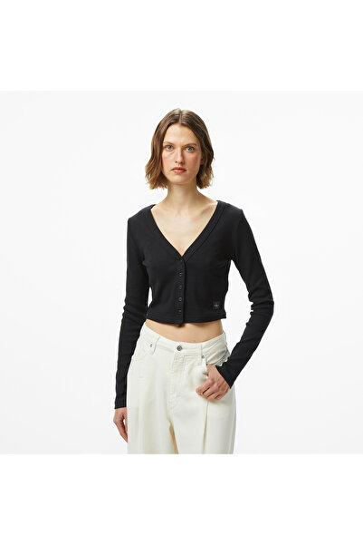 Calvin Klein Woven Label Kadın Siyah Triko