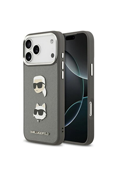 Karl Lagerfeld Husa iPhone 17 Pro Max - Carcasă rigidă cu textură granulată, ...
