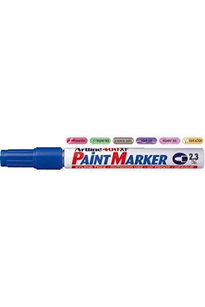 artline Paint marker 400XF, metal body, round tip 2.3mm - blue