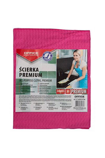 OFFICE products Lavete premium, 34 x 45cm, 3 buc/set, 80% vascoza, - culori a...