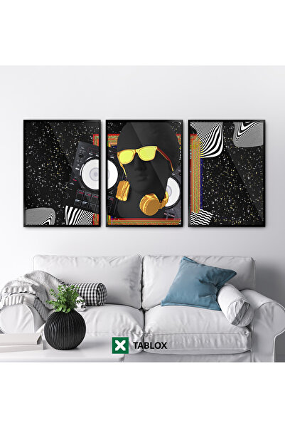 TABLOX 3-компонентен комплект декоративни поп-арт скулптури от масивно дърво,...