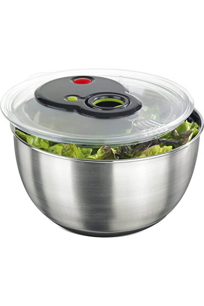 emsa TURBOLINE salad spinner, bowl (stainless steel/transparent)