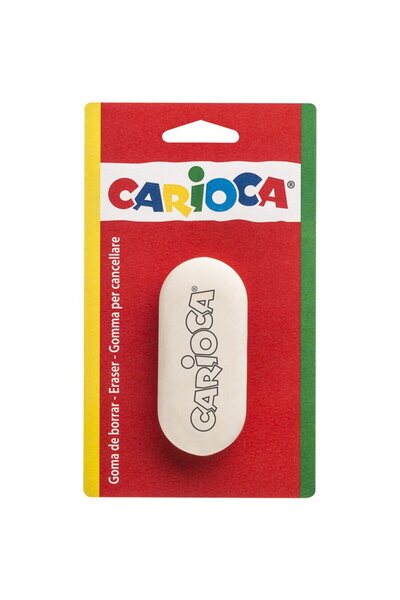 CARIOCA Radiera rotunjita, 1 buc/blister, - alba
